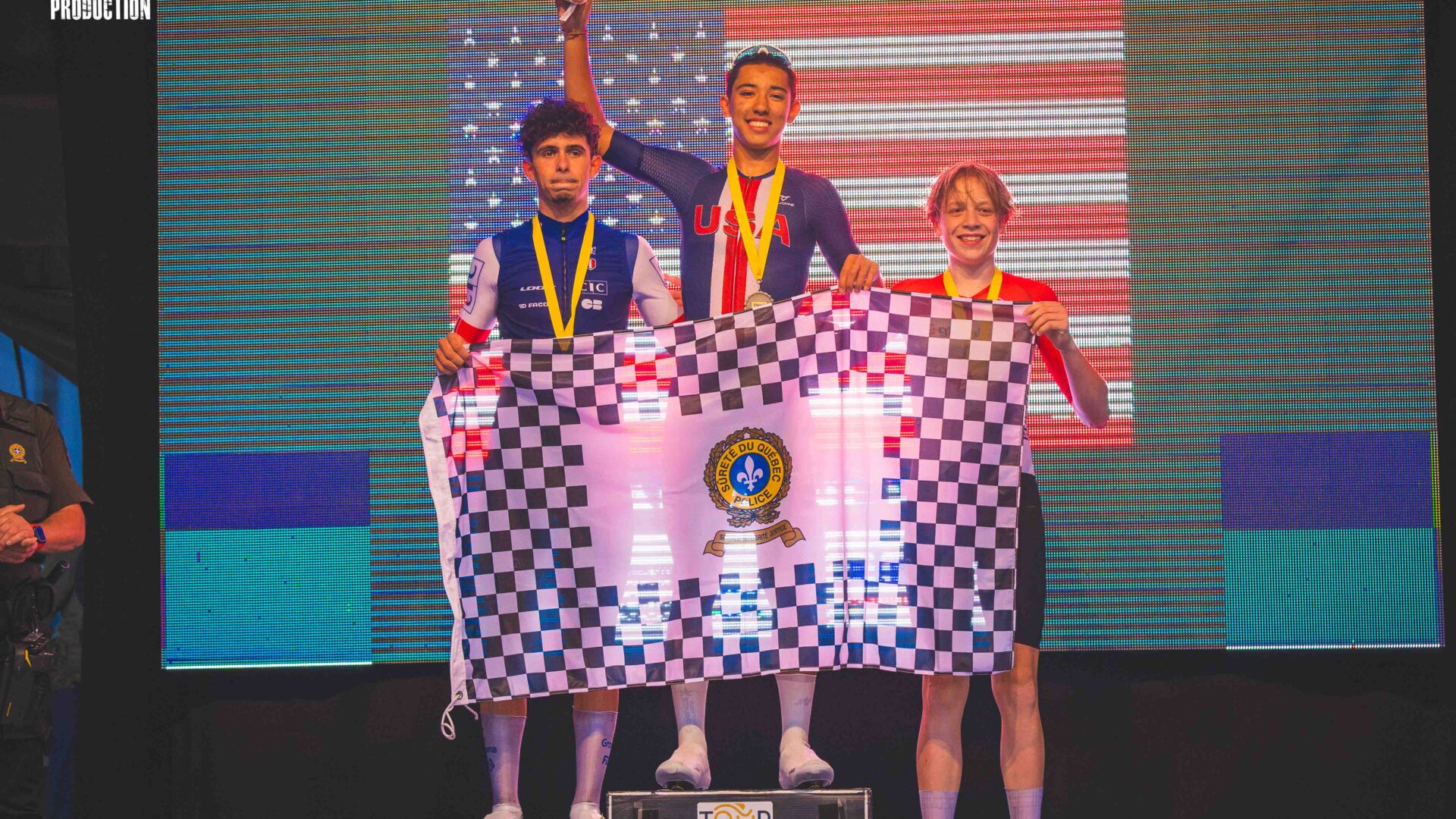 Le podium vainqueur du 16 juillet. 

Photo gracieuseté. 