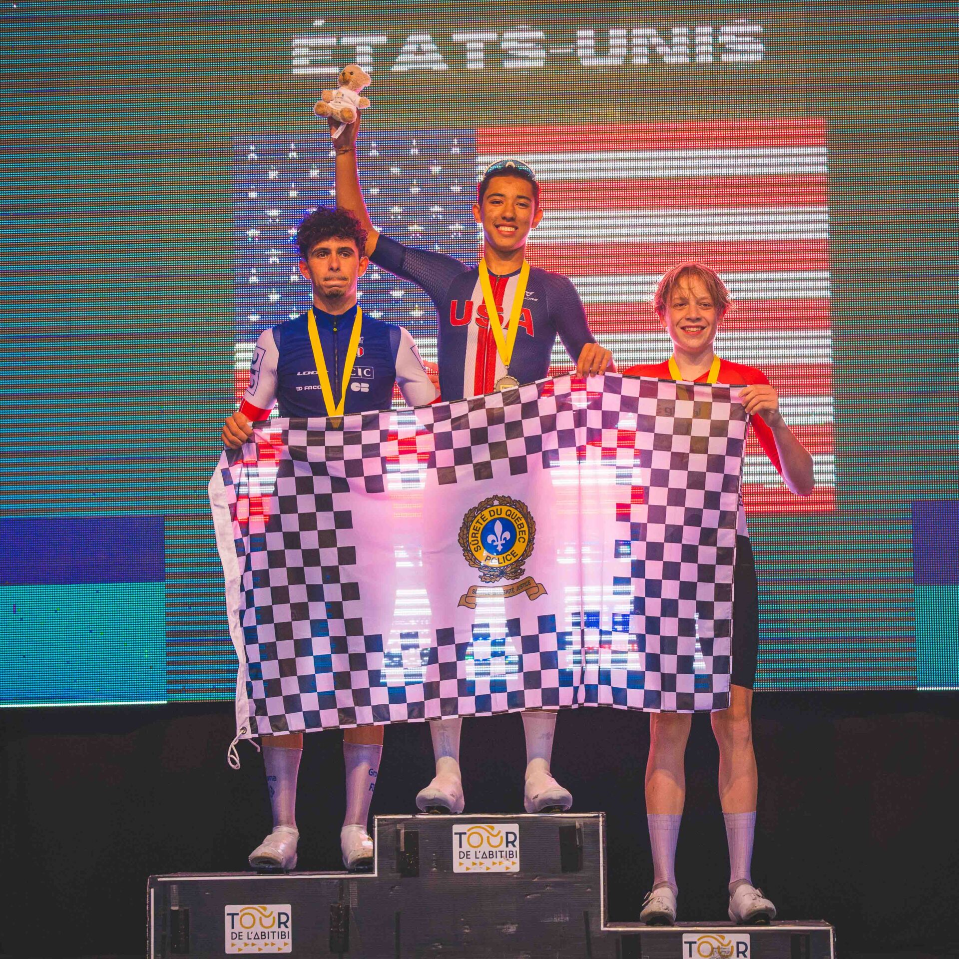 Le podium vainqueur du 16 juillet. 

Photo gracieuseté. 