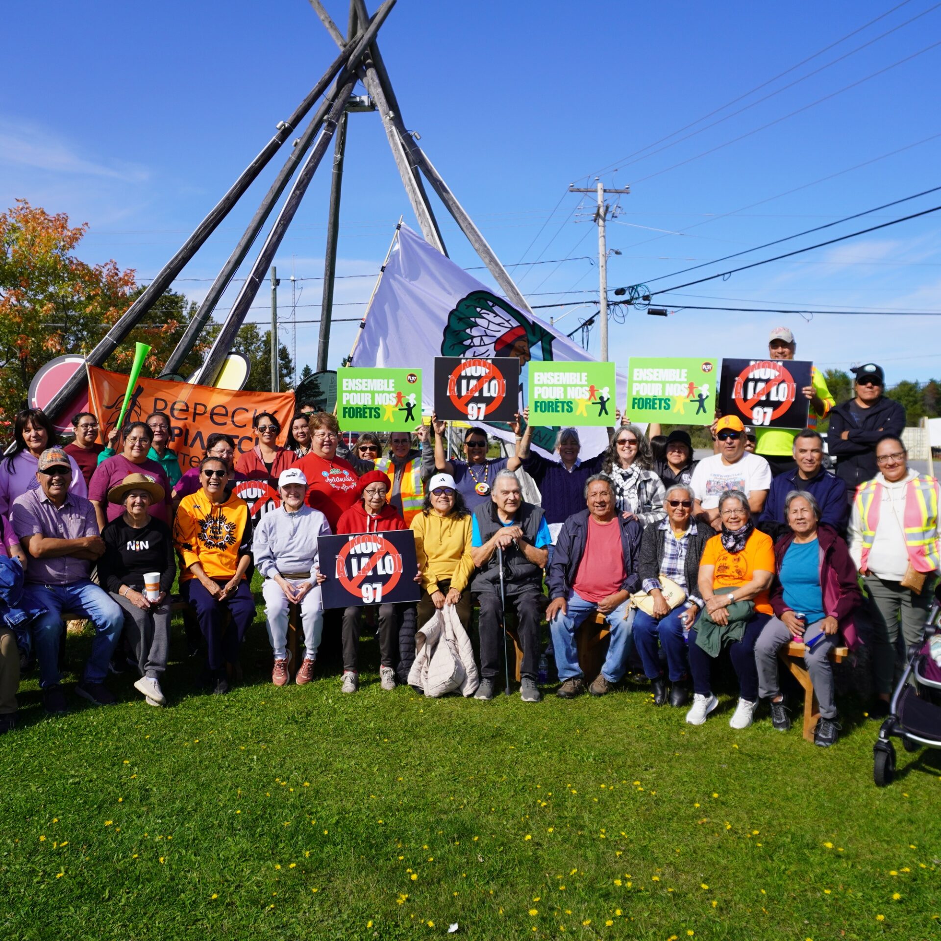 La communauté de Pikogan contre le Projet de loi 97.

Photo gracieuseté.
