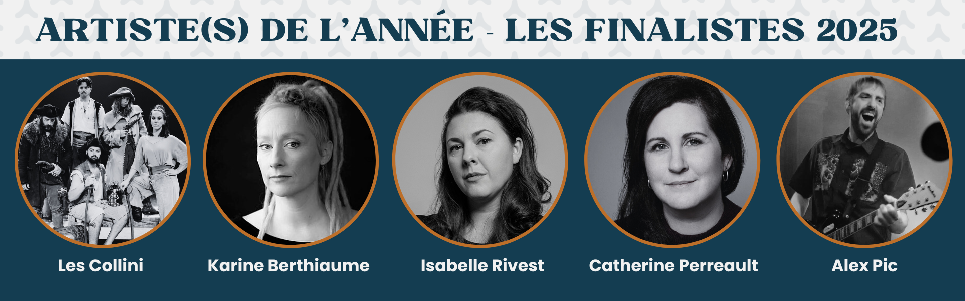 Vous pouvez voter pour l'un des cinq artistes de l'année.