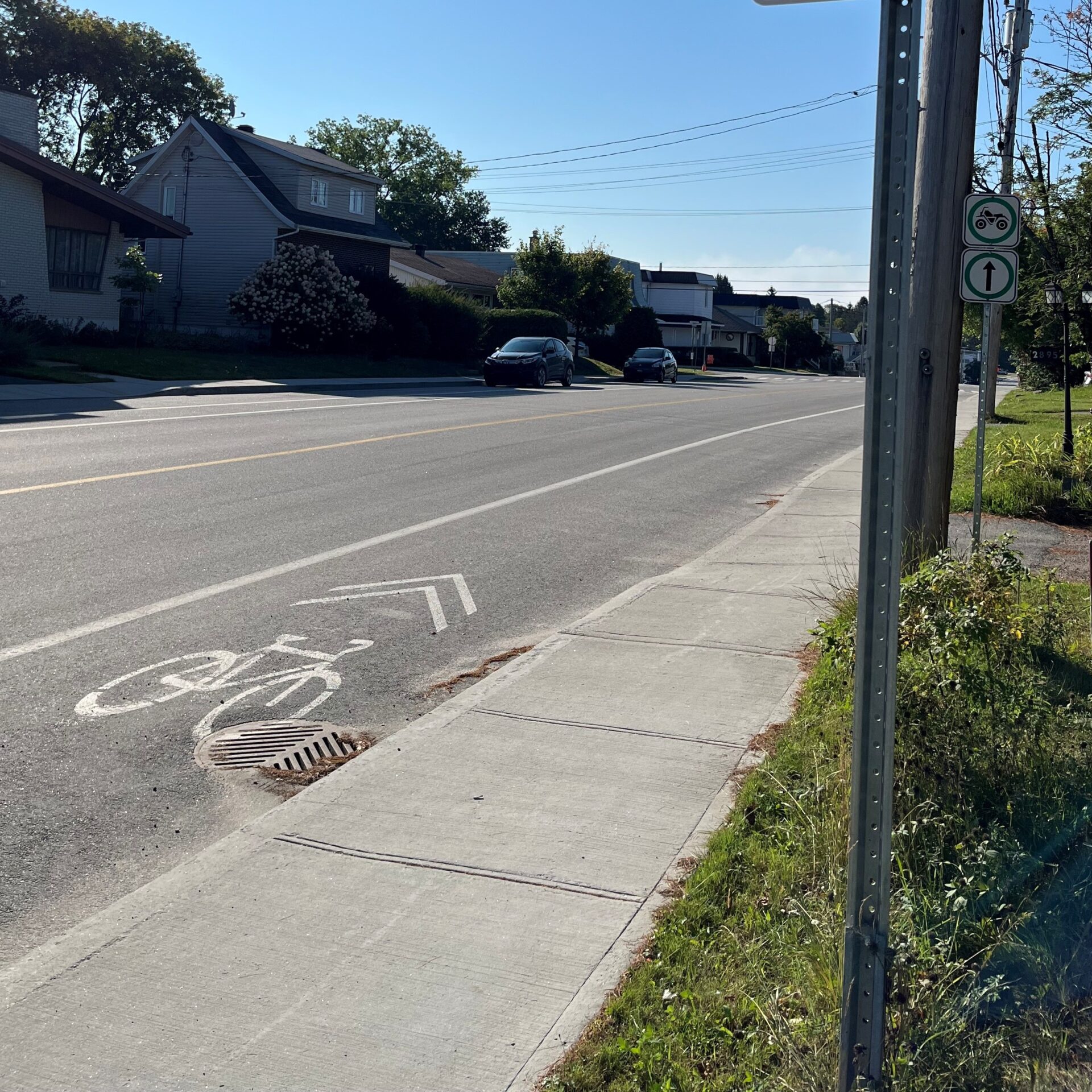 Le réseau cyclable urbain sur la rue Chapleau.
Photo Médialo – Maxim Ouellette-Legault
