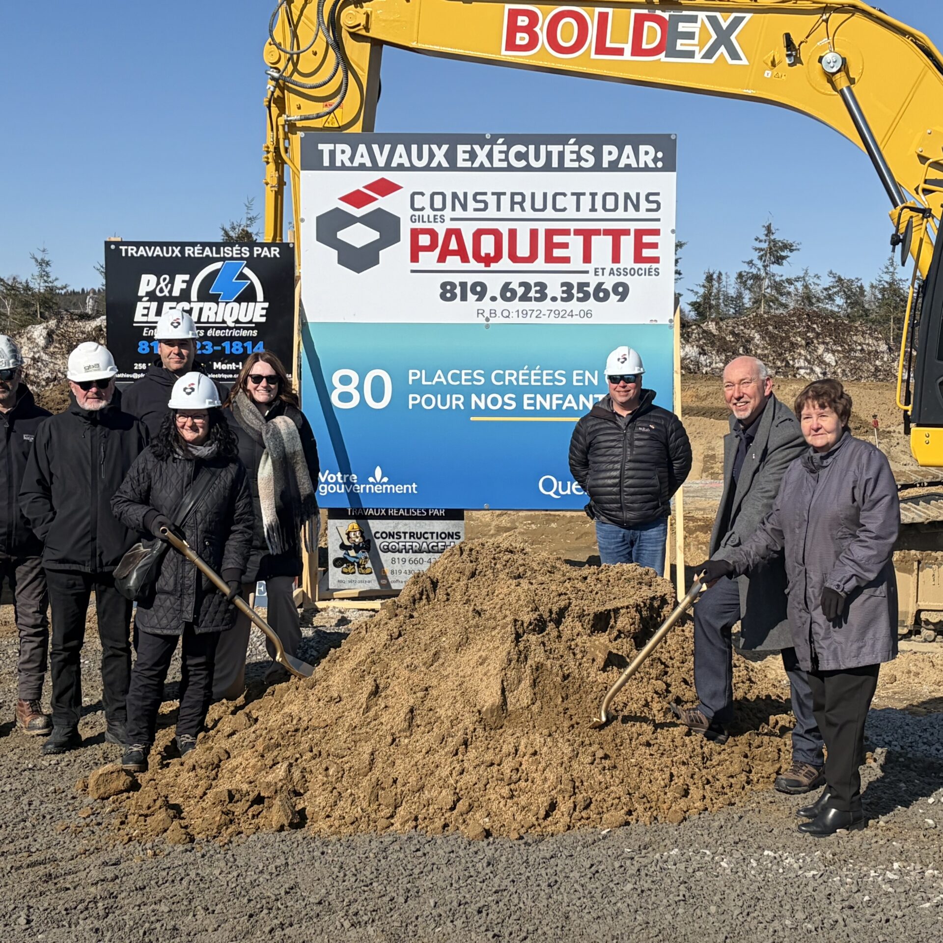 Photo prise lors de la pelletée de terre le mardi 7 avril. Photo gracieuseté