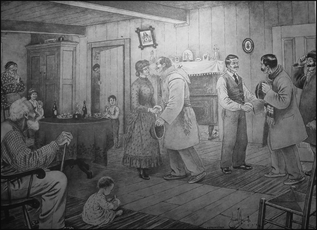 Photo dessins de Joseph-Edmond Massicotte