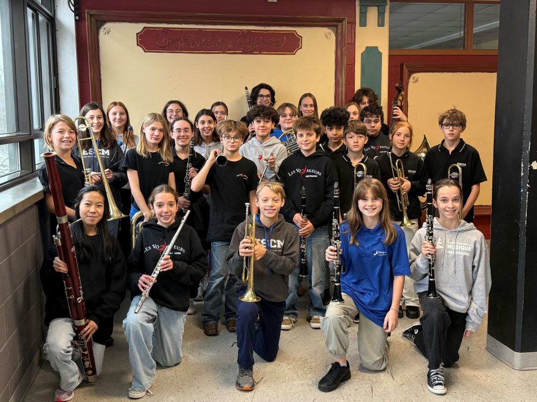 Les musiciens de première secondaire. / Photo: Jean-Michel Lemire