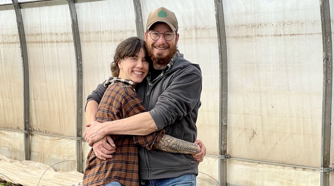 Audrie Tremblay et Mathieu Roy, ferme La Récolte de la Rouge. / Photo: gracieuseté