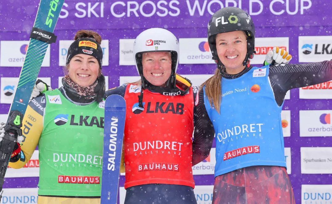 Daniela Maier, Sandra Naeslund et Hannah Schmidt sont montées sur le podium. /Photo: Facebook, Canada Alpin
