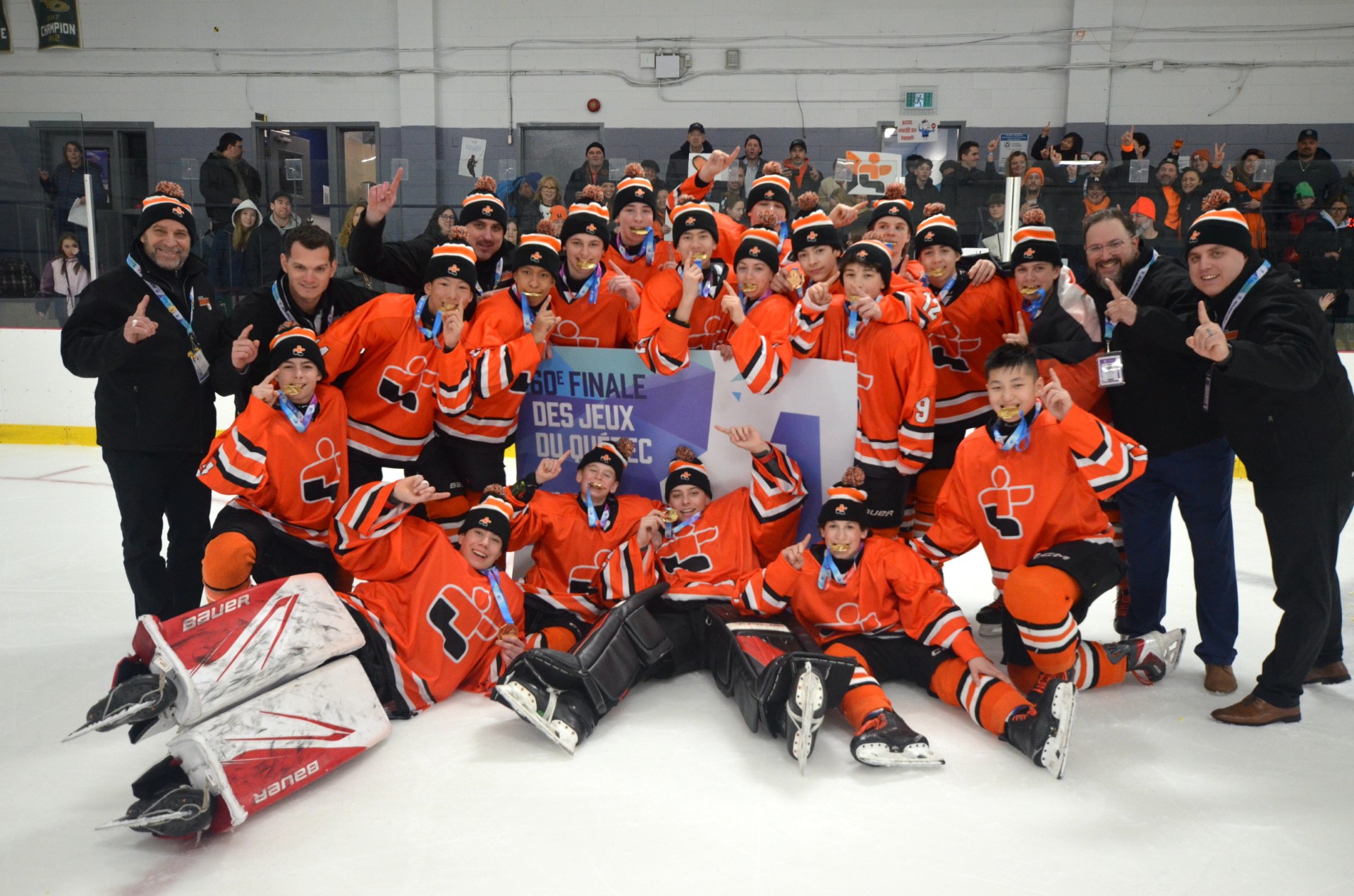L'équipe de hockey a remporté la première médaille d'or pour la région des Laurentides dans cette discipline depuis 2011. / Photo: Jeux du Québec