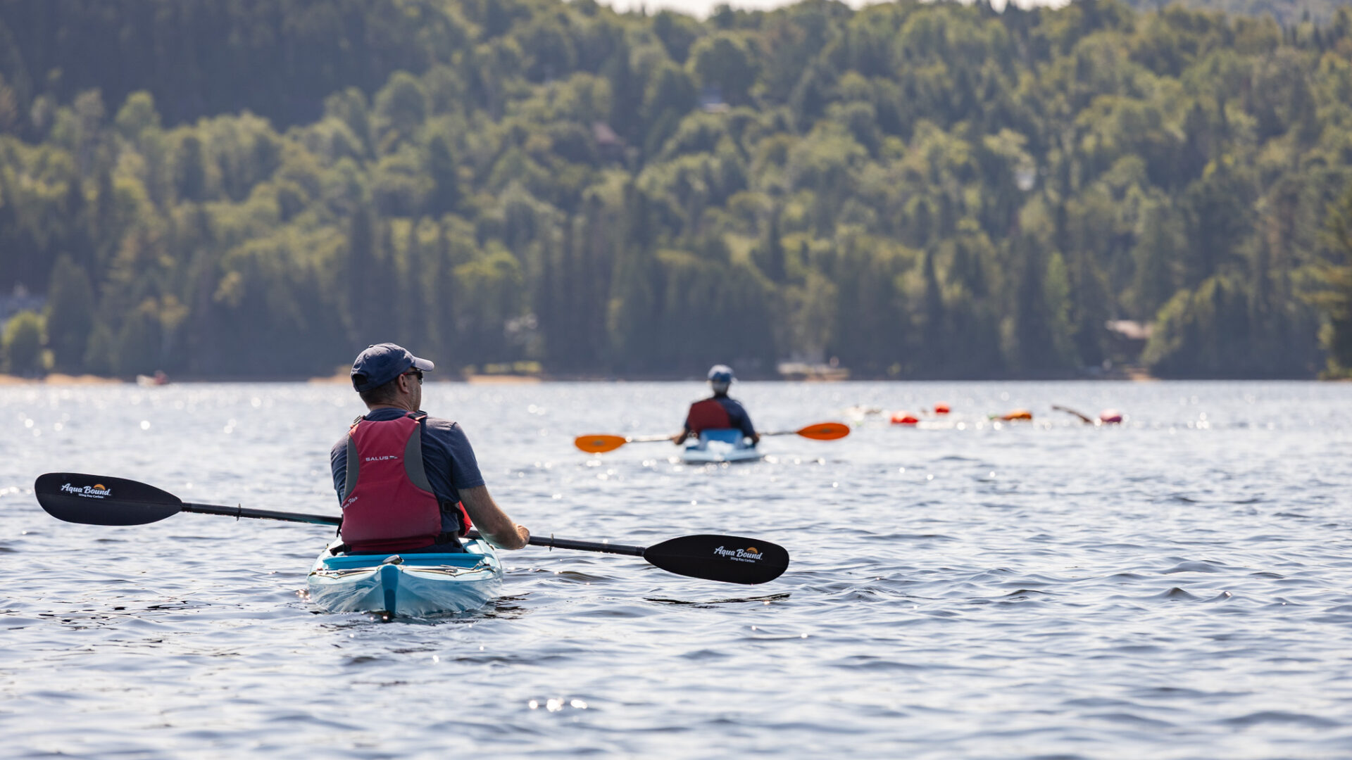 Les participants lors de la la Grande Traversée du lac Raymond
Photo gracieuseté
