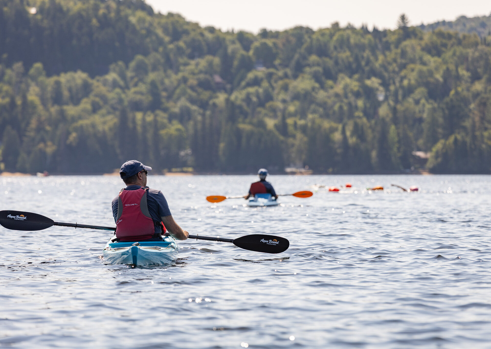 Les participants lors de la la Grande Traversée du lac Raymond
Photo gracieuseté
