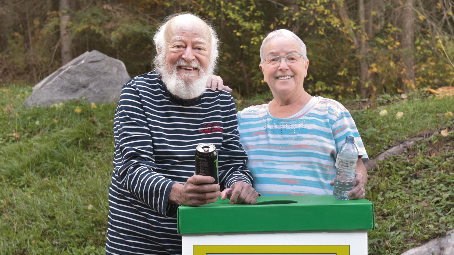 Claudette Perron et Richard Lavertue, fondateurs d'une bouteille à la «mère». Photo gracieuseté