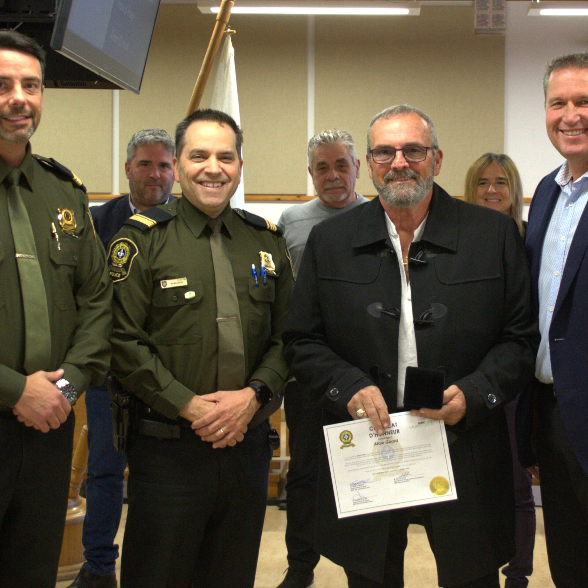 Alain Girard, honoré pour sa bravoure.
(Photo gracieuseté)

