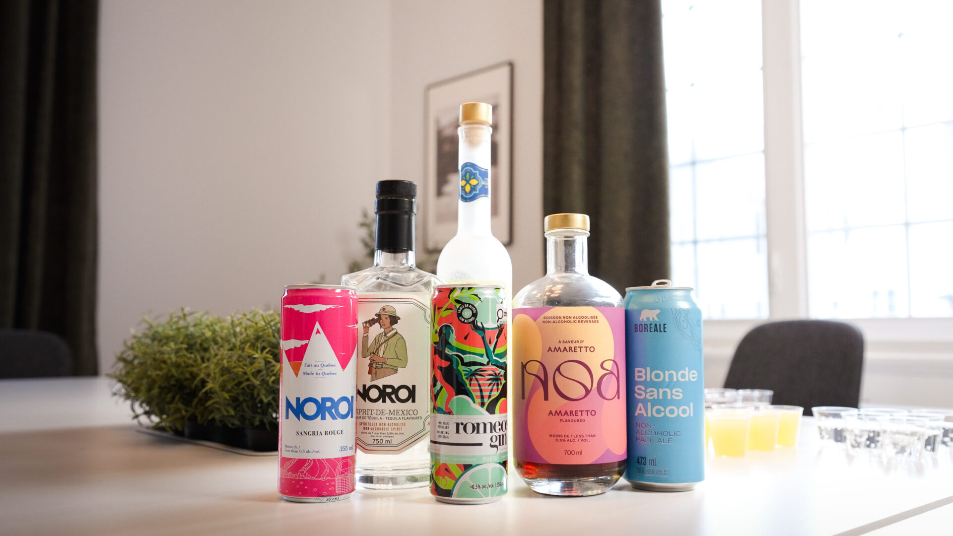 Quelques boissons sans alcool sélectionnées pour notre banc d'essai. Photo Médialo - Davy Lopez