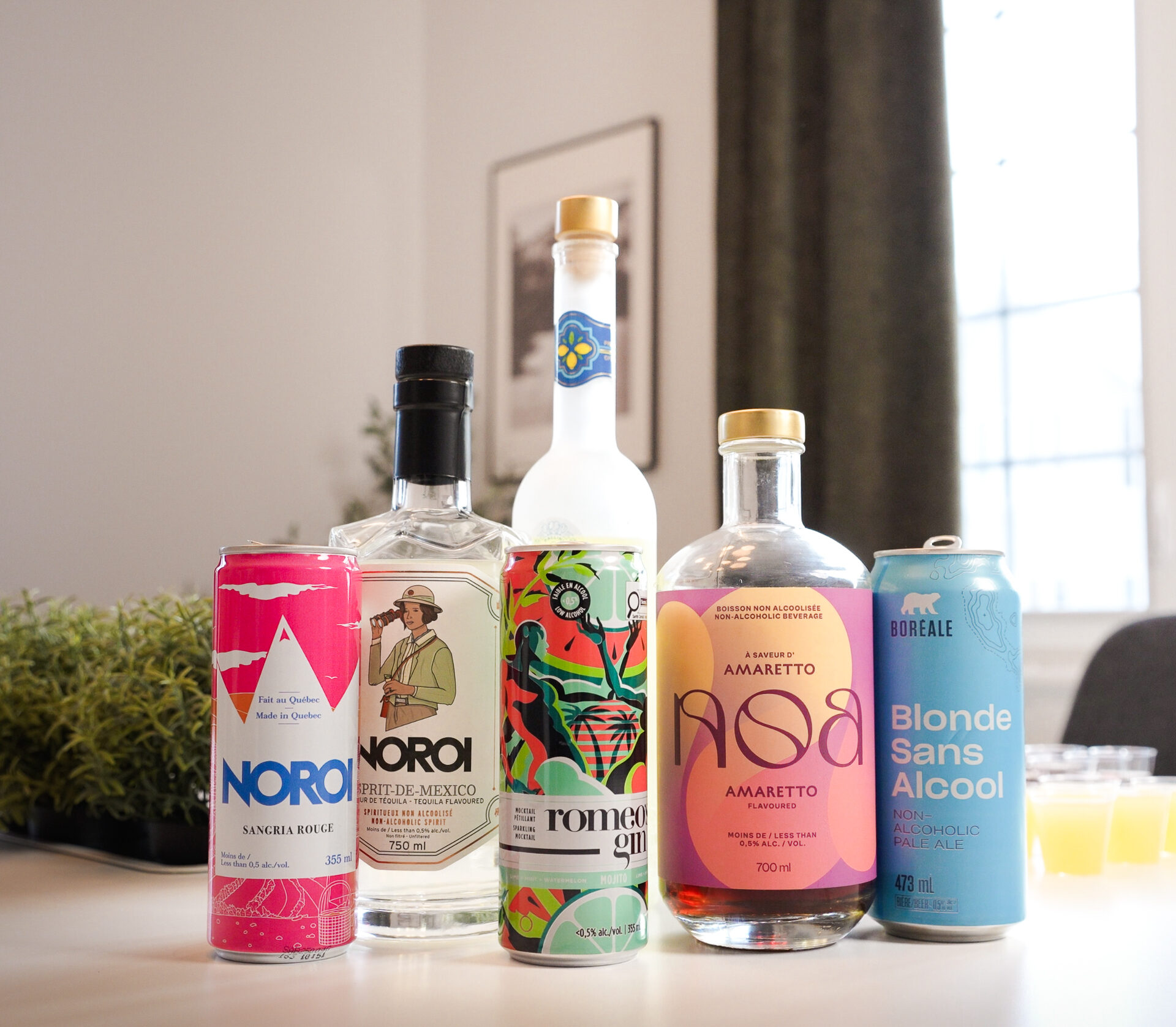 Quelques boissons sans alcool sélectionnées pour notre banc d'essai. Photo Médialo - Davy Lopez
