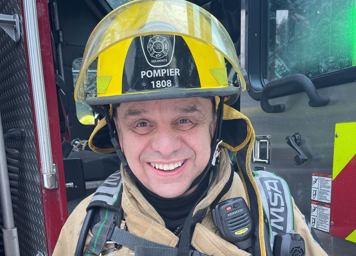 Guillermo Grasso, pompier à la RIDM. Photo gracieuseté 