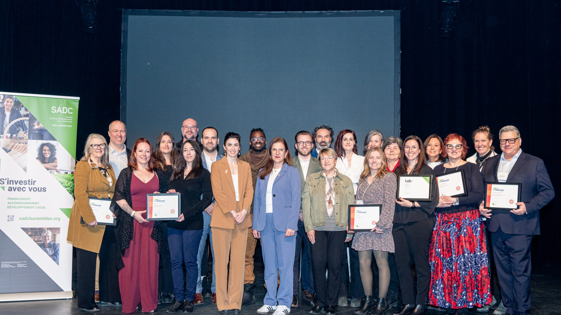 Remise des prix lors du Gala Entrepreneur. Photo Isabelle Michaud 