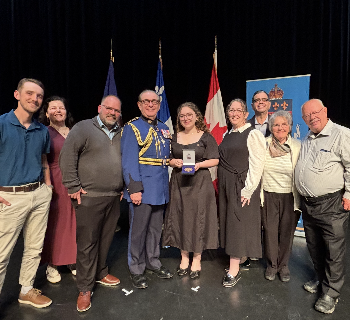Jade Villecourt a reçu la médaille du lieutenant-gouverneur général du Québec. Photo gracieuseté 