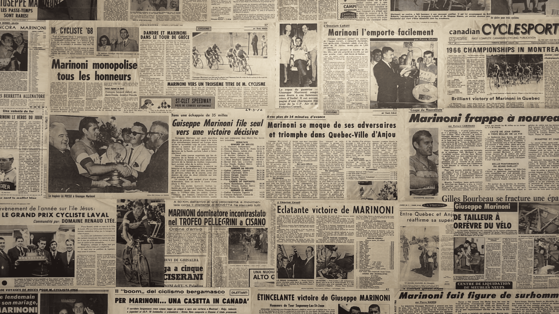 Un véritable succès pour Giuseppe Marinoni, le fondateur de Cycles Marinoni. Photo gracieuseté Cycles Marinoni