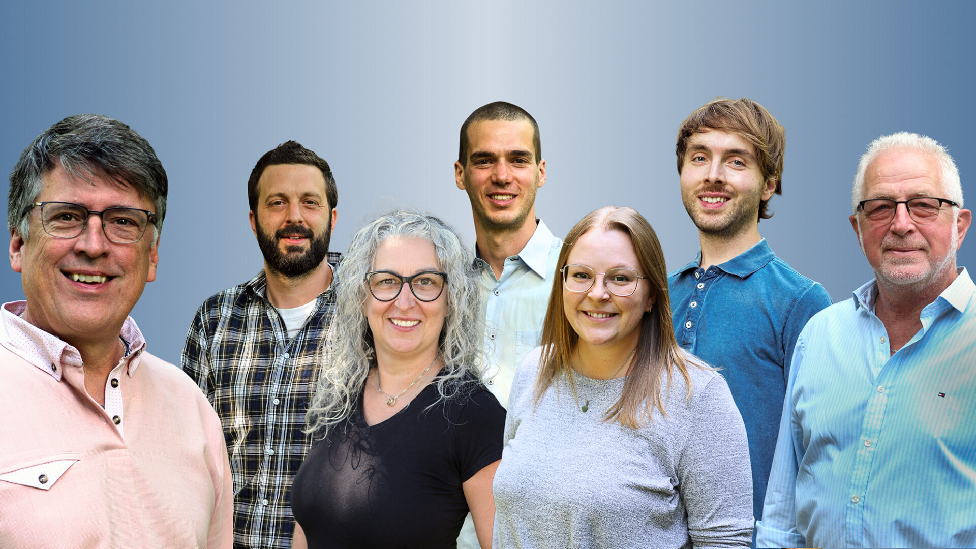 L’Équipe Gilbert Therrien pour Rivière-Rouge : Gilbert Therrien, candidat à la mairie, Michaël Blouin, Karine Bélisle, Alexandre Granger, Cyntia Gagné, Emrick Vienneau, et Alain Otto.
(Photo gracieuseté)