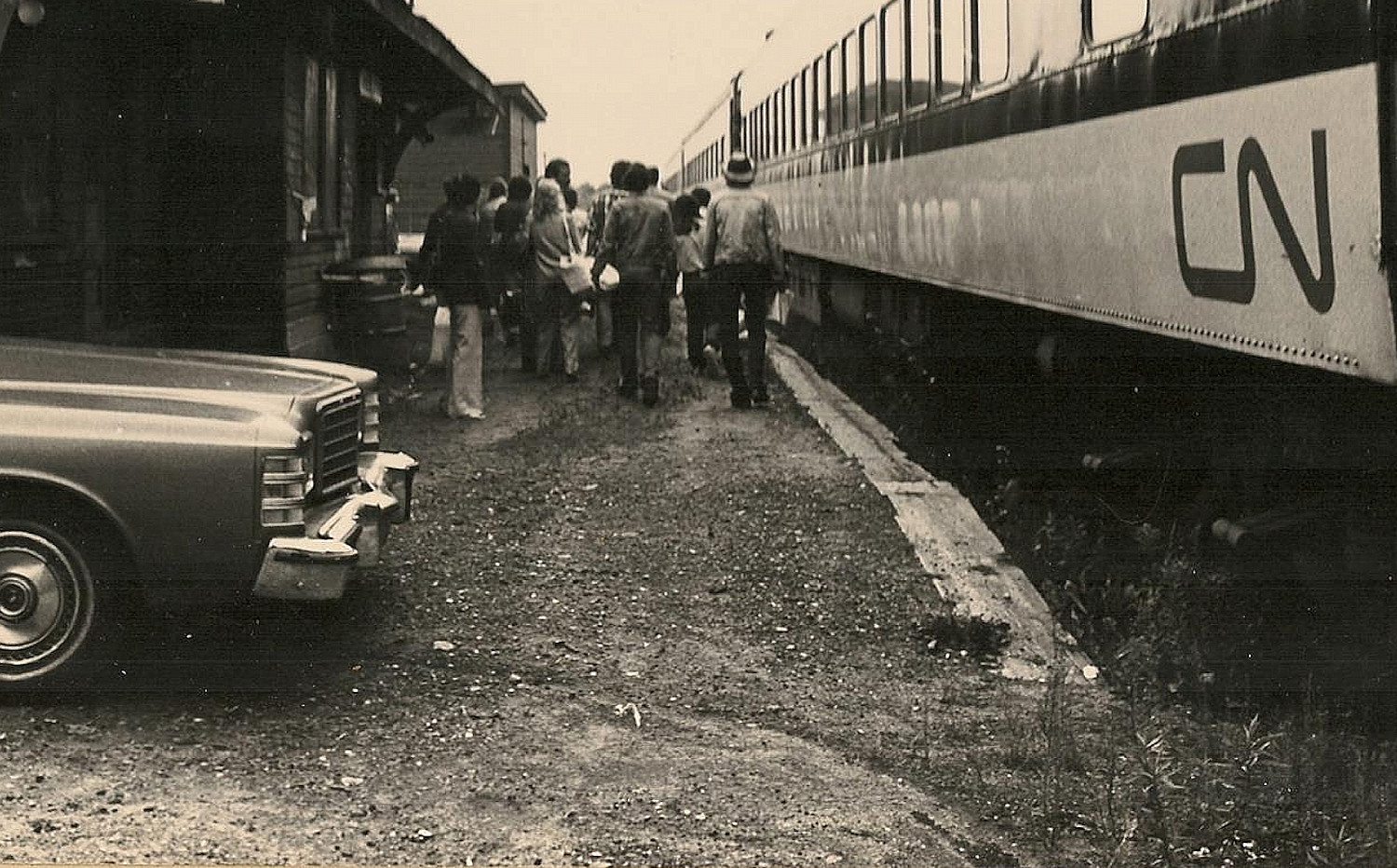 Le dernier train du Nord en 1981, qui après, ne laissera que des rails pour un actuel concours.
(Photo Société d'histoire de Rivière-Rouge SHRR)