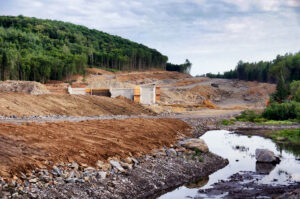 Chantier de construction d'une voie publique
