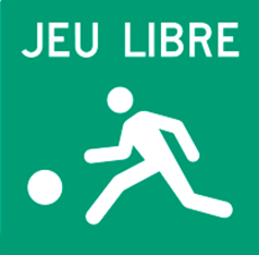 Signalisation MTQ Jeu libre dans la rue