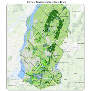 carte des corridors forestiers