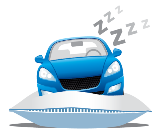 image de voiture qui dort