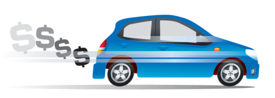 voiture avec des $