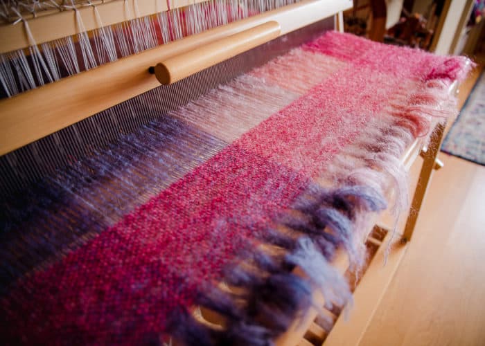 Weaving at the Spring Loom