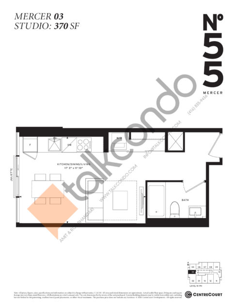 No. 55 Mercer Condos Condos Floor Plans