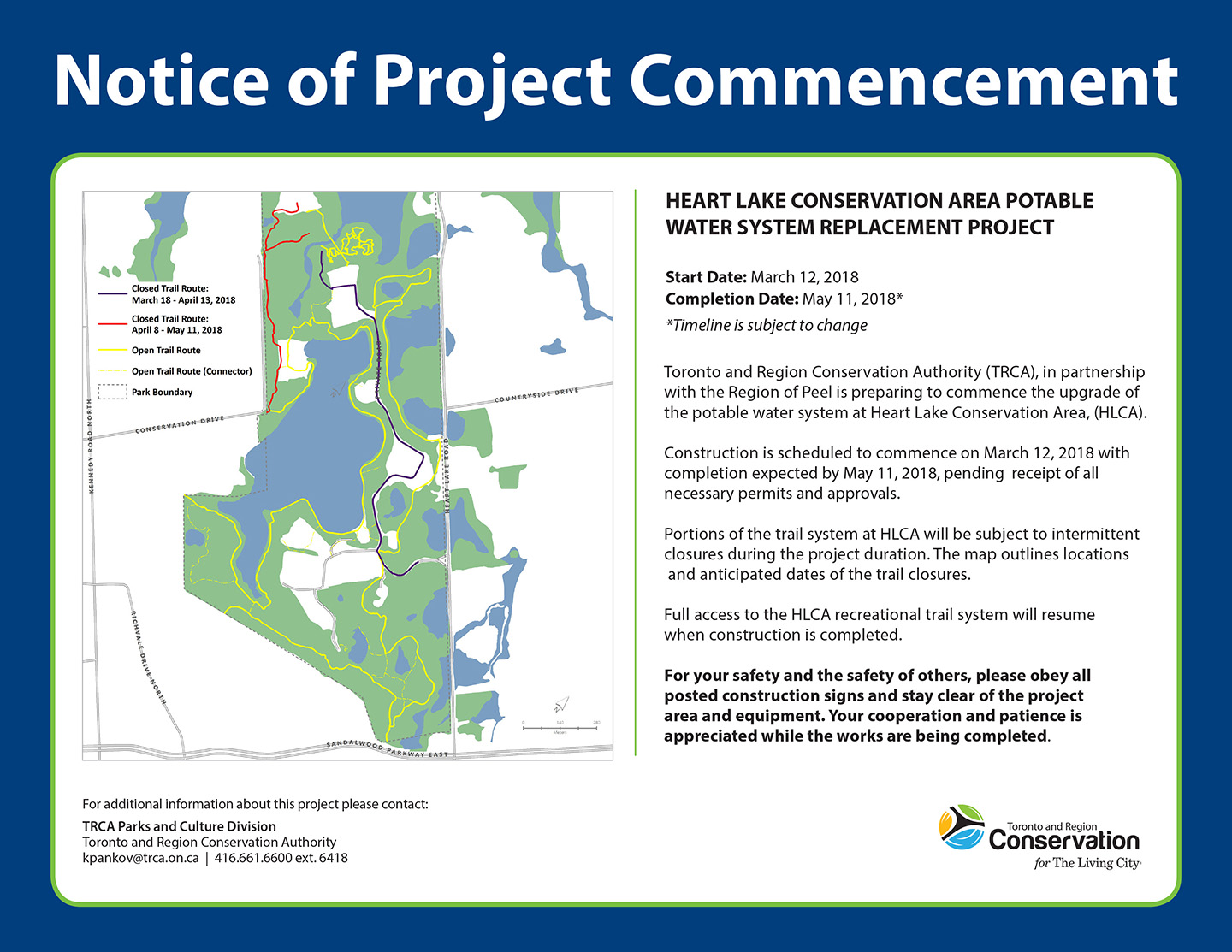 notice of heart lake potable water system upgrade