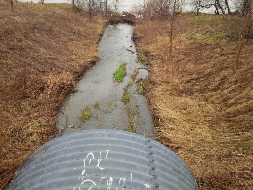 Frisco storm channel in the spring