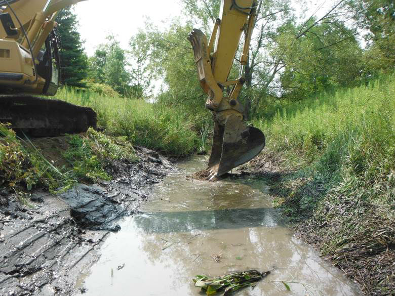 Channel excavation