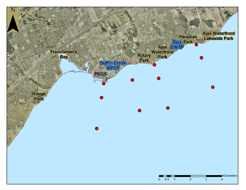 Lake Ontario Waterfront nearshore monitoring water quality patterns