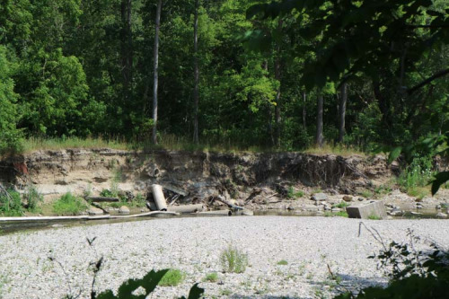 Erosion along Highland Creek