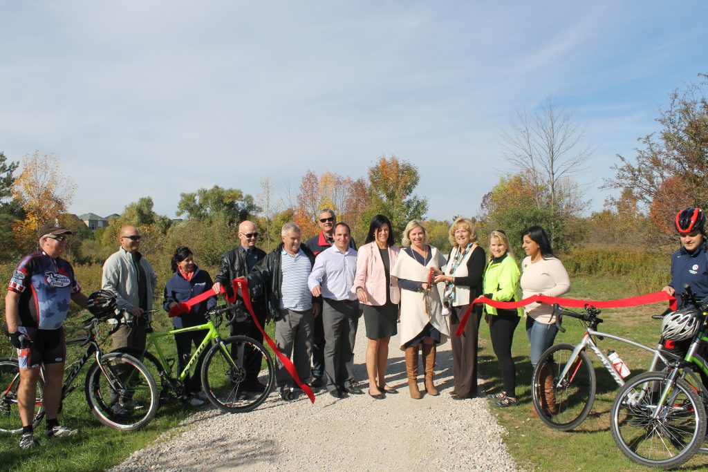 Ribbon cutting on the Etobicoke Trail Extension, Oct. 11, 2016