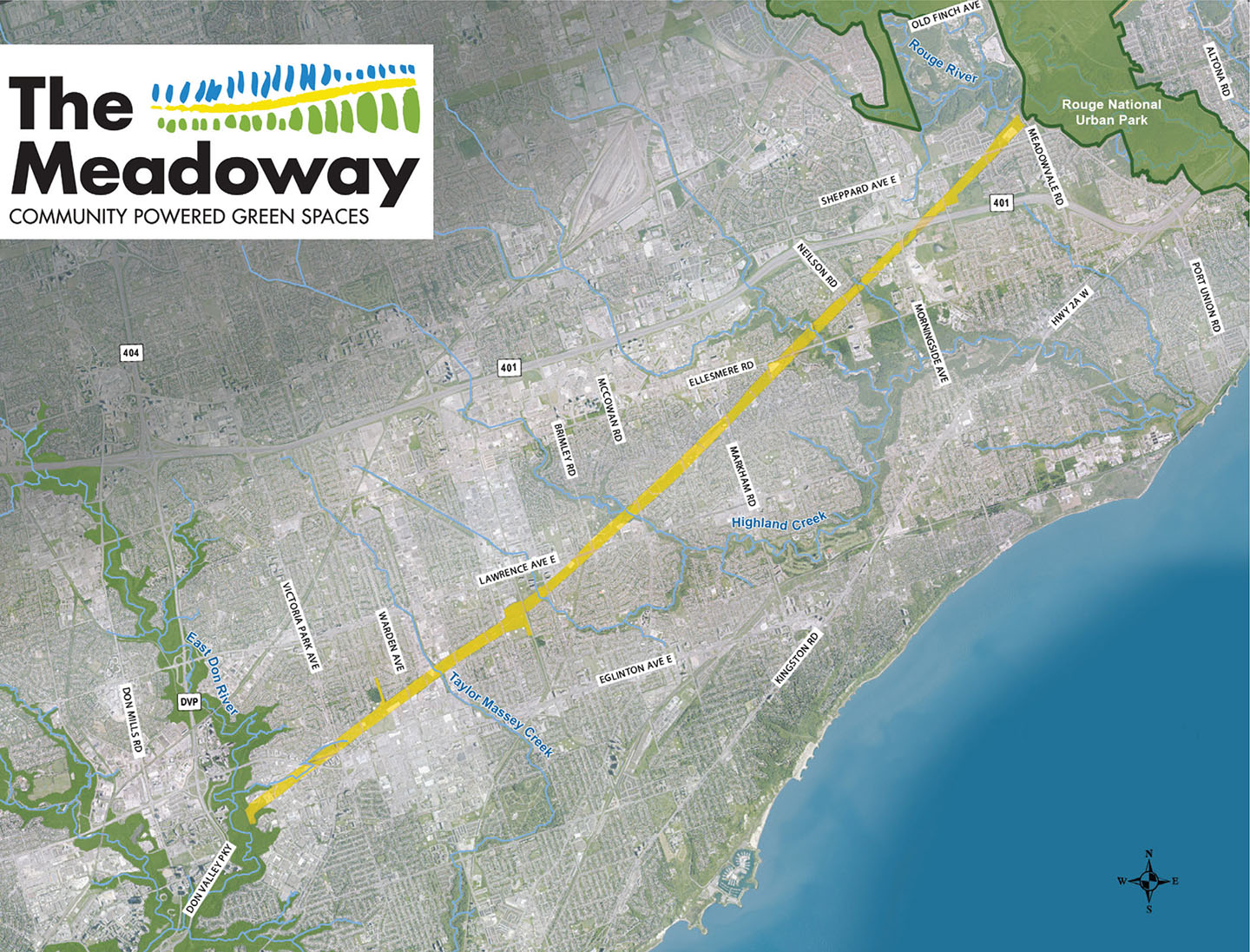 aerial map of Meadoway