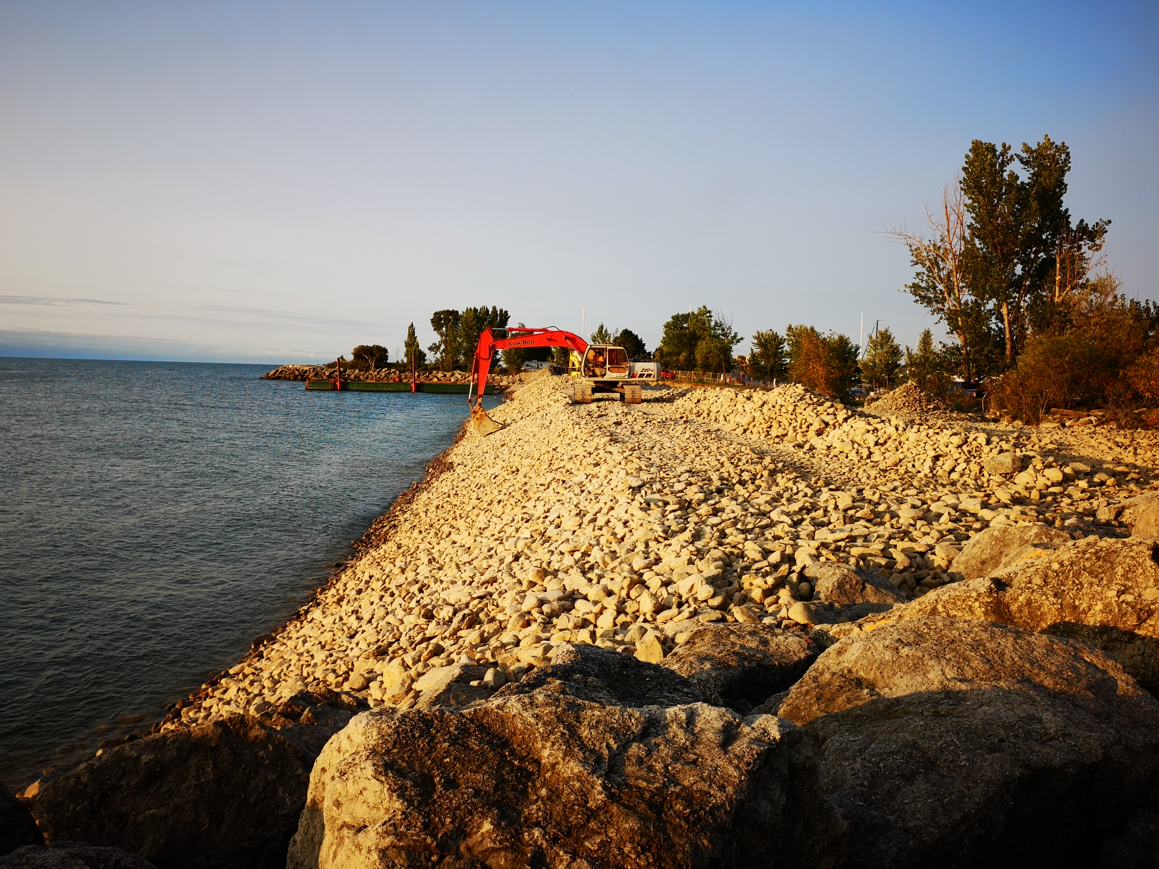 View of beach from eastern limit showing the shaped material. Source: TRCA, 2018.