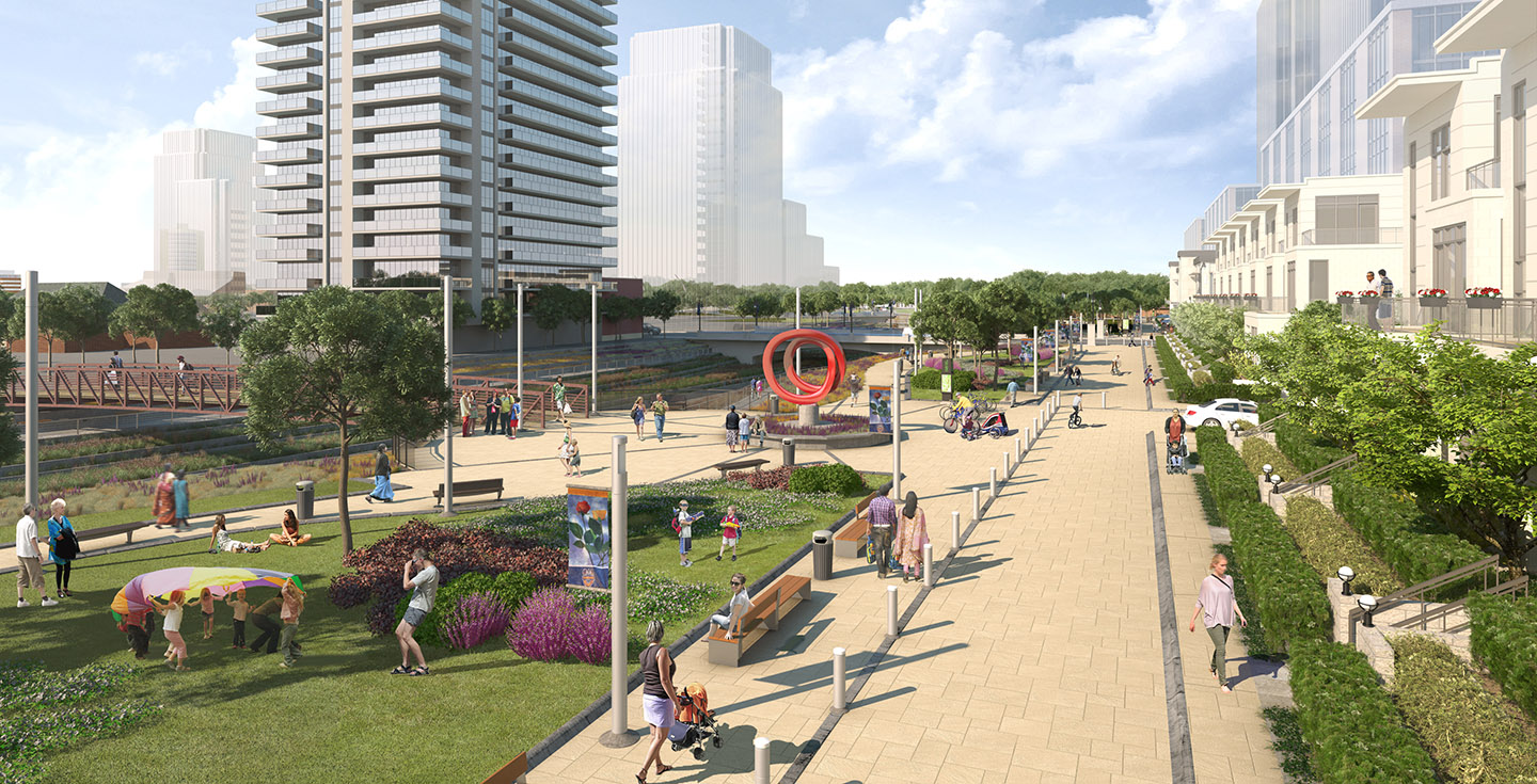 artist rendering of Brampton Riverwalk