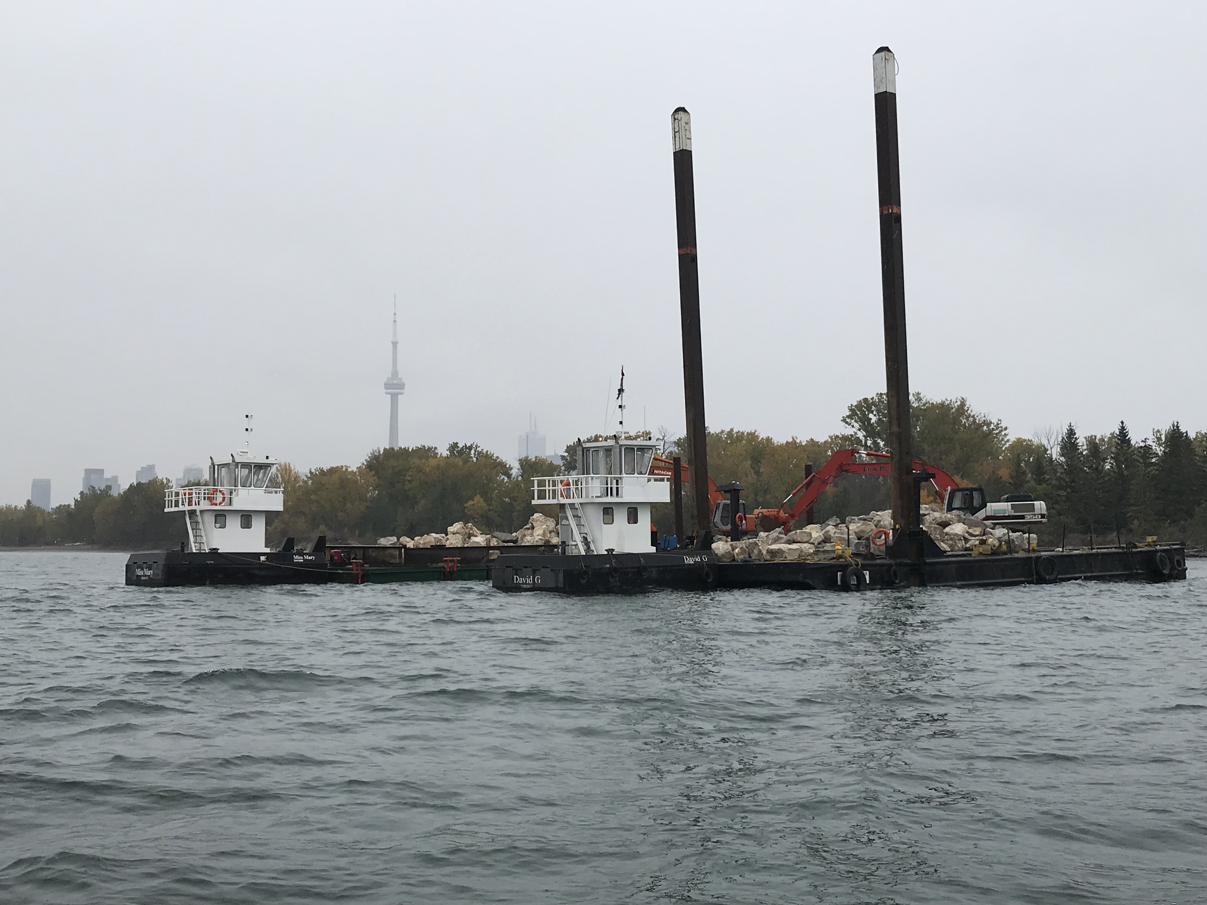 Construction at Gibraltar Point Erosion Control Project