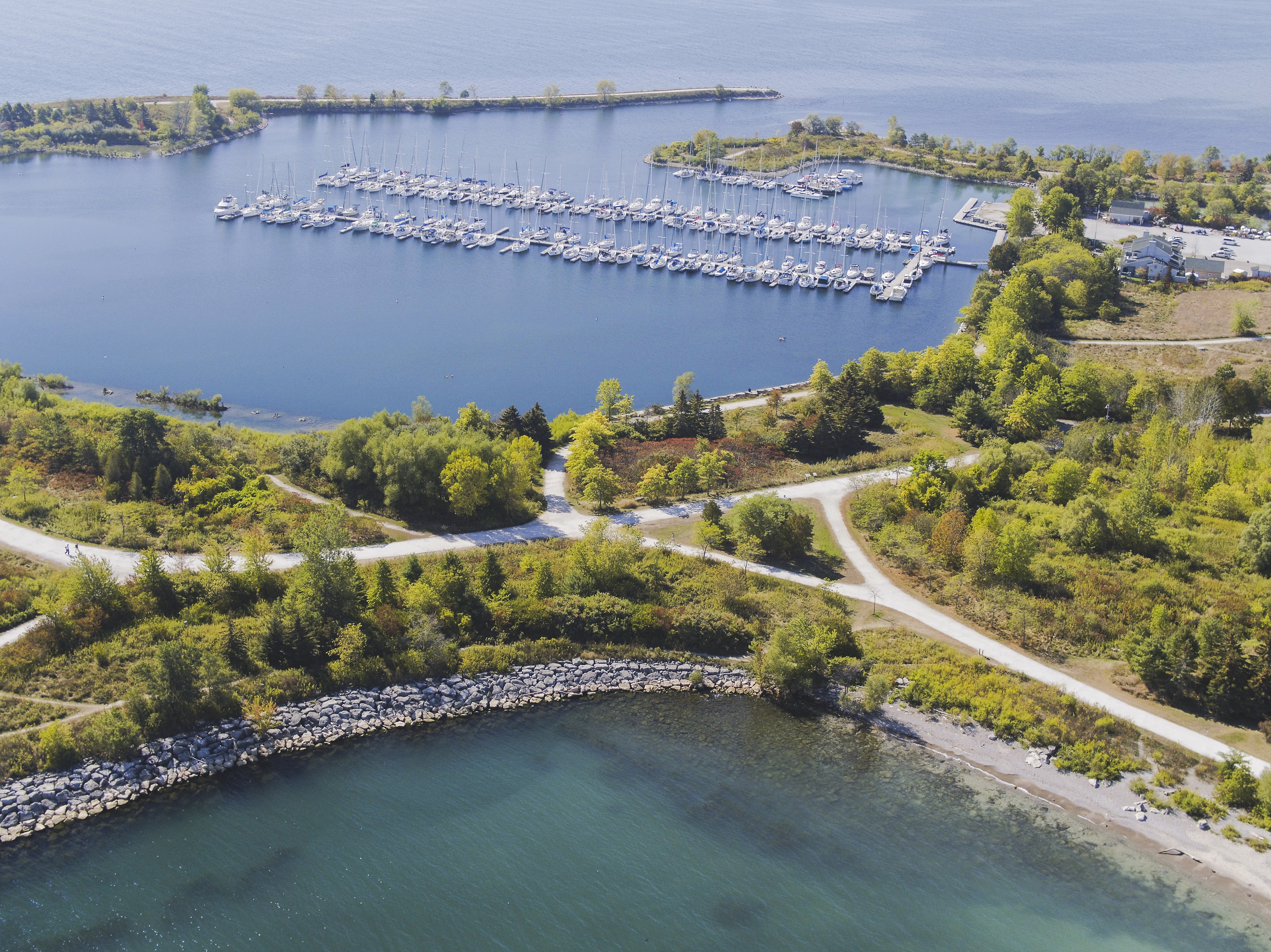 Aerial view of Colonel Samuel Smith Park. Source: TRCA, 2017.
