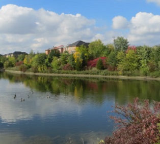 houses on lakefront in West Bolton
