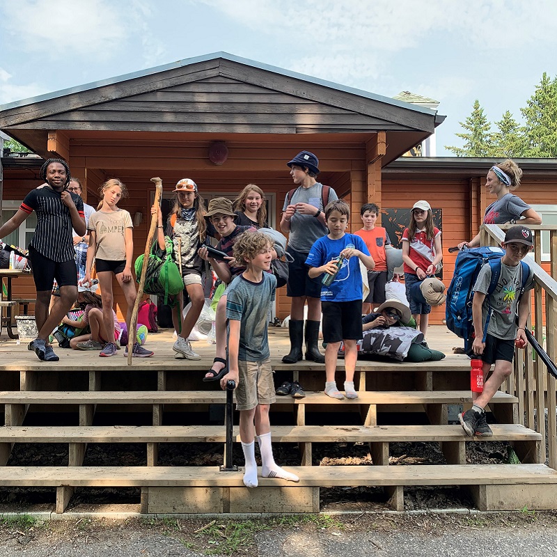campers pose for photograph at Claremont Nature Centre
