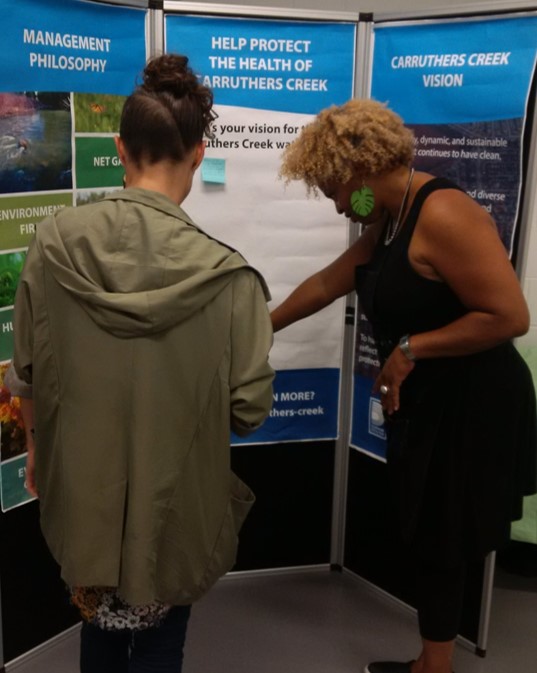Carruthers Creek watershed plan pop-up event