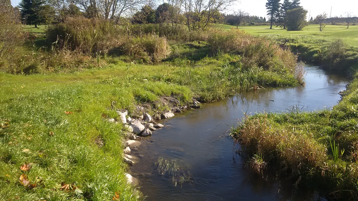 Carruthers Creek winds through golf course