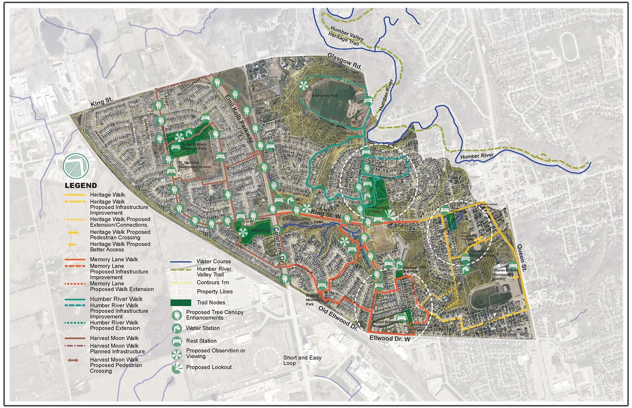 map of proposed West Bolton SNAP walking trails