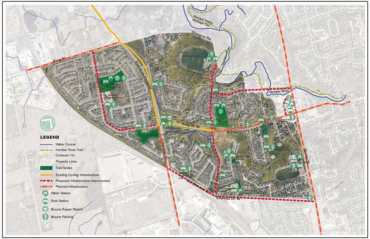 map of proposed West Bolton SNAP cycling trail