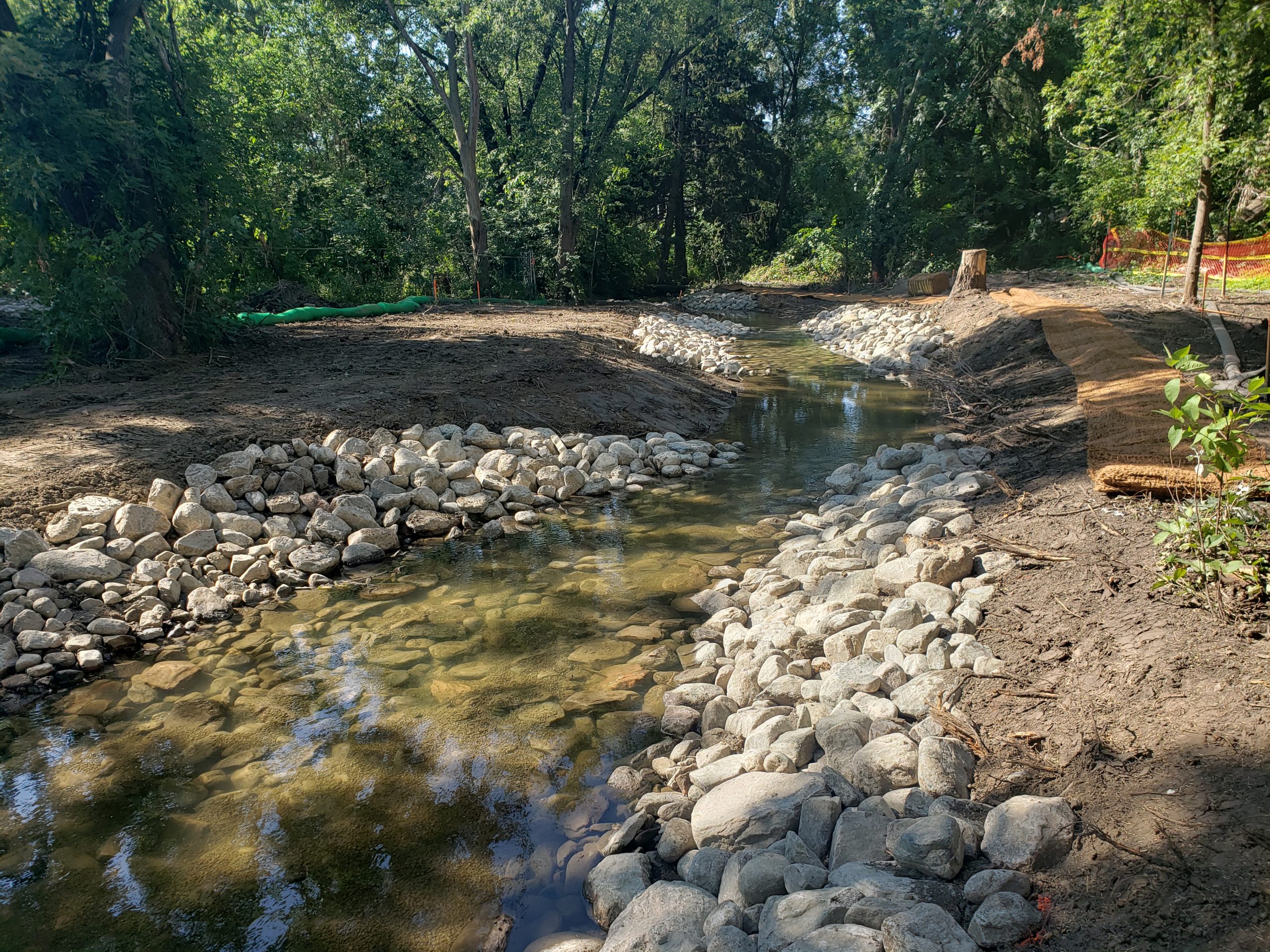 completed channel work at Site P-1005