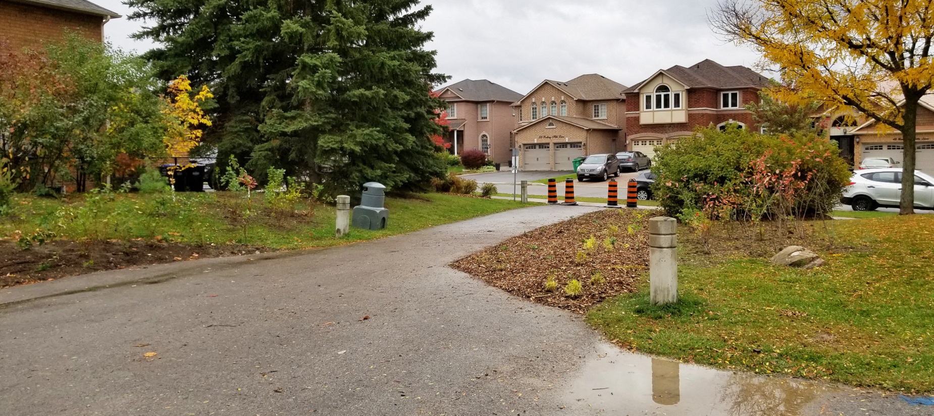 Heritage Hills Parkette in Caledon after completion of the West Bolton SNAP depaving project
