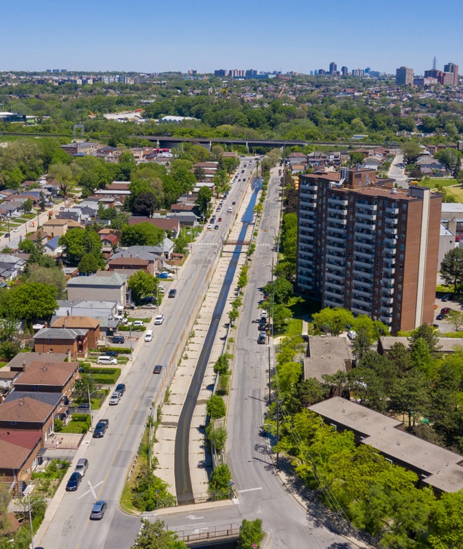aerial view of Rockcliffe-Smythe area